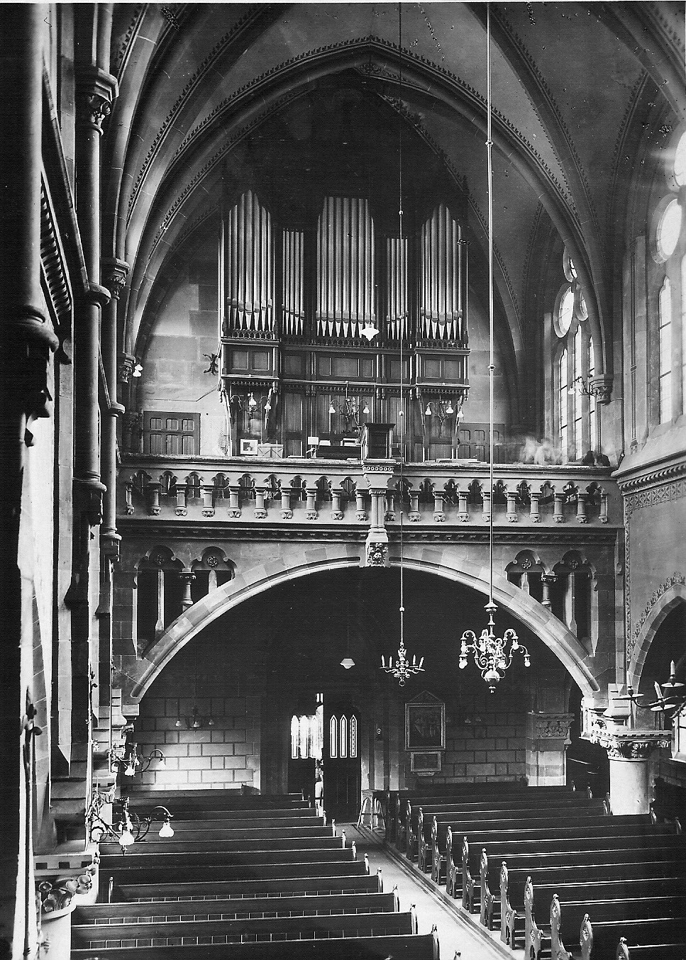 Ansicht der Walcker-Orgel um 1920 (Foto: F&ouml;rderverein)