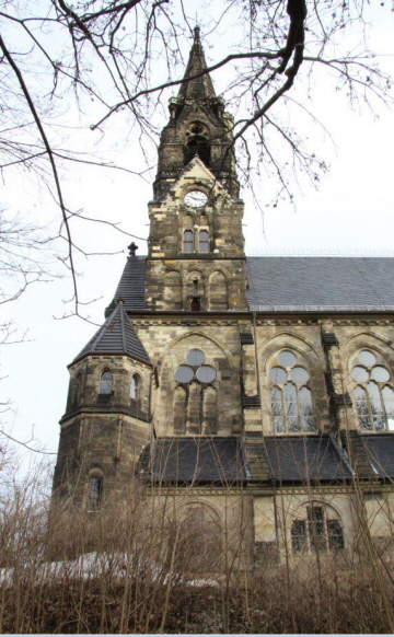 Turm der Lukaskirche von der S&uuml;dseite.